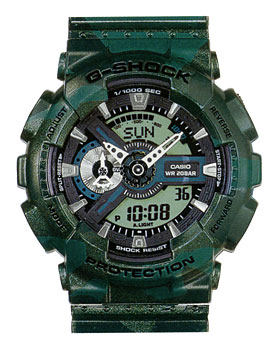 CASIO G-SHOCK GA-110CM-3AJF／迷彩柄のビッグケースモデルのＧ